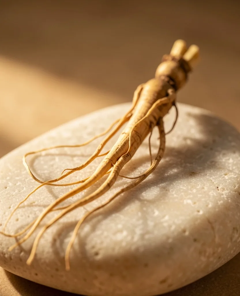 Ginseng root macro photography